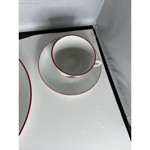 Cuthbertson American Christmas Tree Red Trim 5 Piece Place Setting, Very Good... - Picture 9 of 10